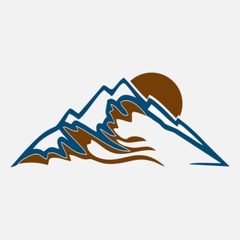 Basic RGB mountains vector
