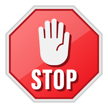 Stop sign icon transparent background png