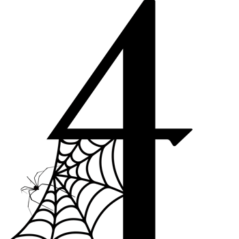 Halloween Black Number png