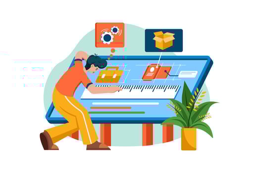 Product Designer Illustration concept on white background vector