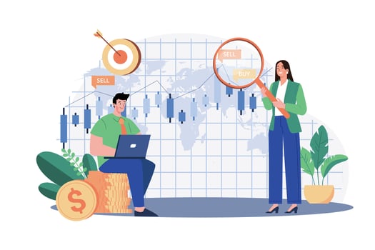 Bull Market Illustration concept on white background vector
