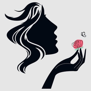 Basic RGB beauty girl vector