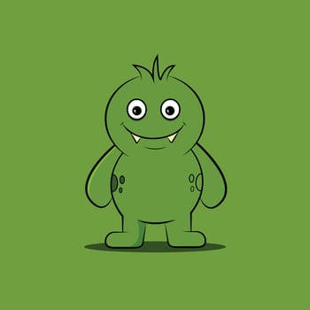 green monster illustration vector