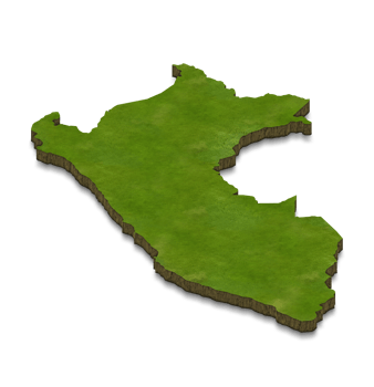 3D map illustration of Peru png