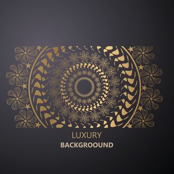 Luxury mandala islamic background with arabesque pattern, oranamental background wedding card cover design vector