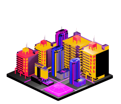 Isometric building in retro style png