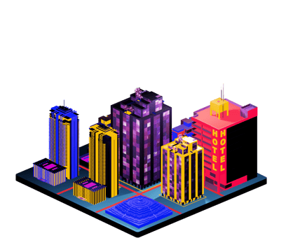 Isometric building in retro style png