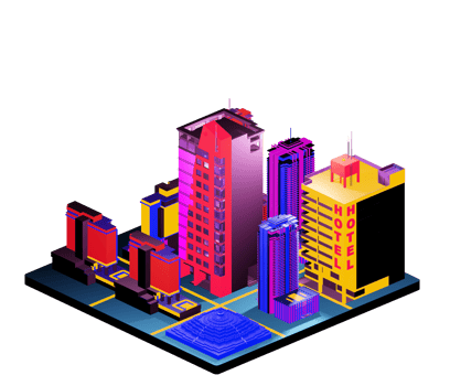 Isometric building arrangement png