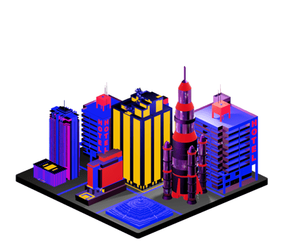 Isometric building arrangement png