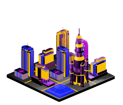 Isometric building arrangement png