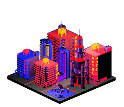Isometric building arrangement png