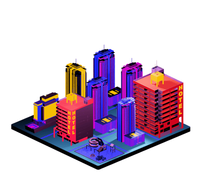 Retro isometric building png