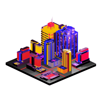Retro isometric building png