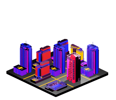 Isometric building arrangement png