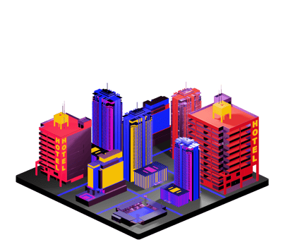 Isometric building arrangement png