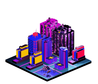 Isometric building arrangement png