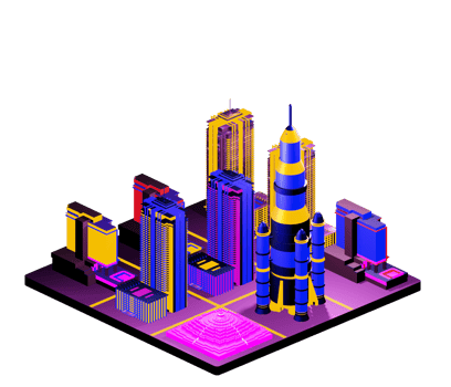 Isometric building arrangement png