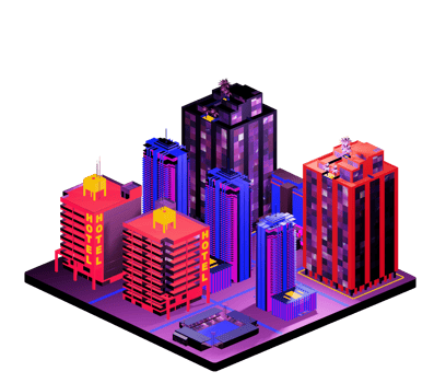 Isometric building arrangement png