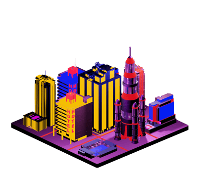 Isometric building arrangement png