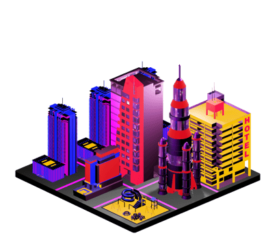 Isometric building arrangement png