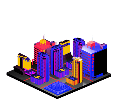 Retro isometric building png