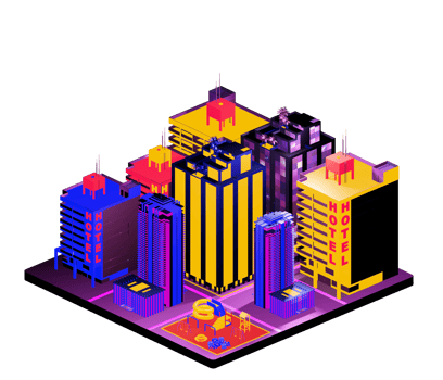 Retro isometric building png