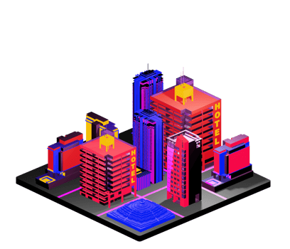 Retro isometric building png