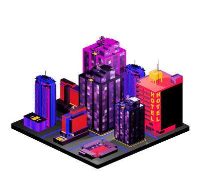Isometric building in retro style png