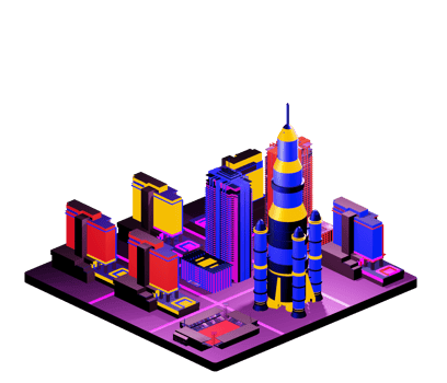 Retro isometric building png