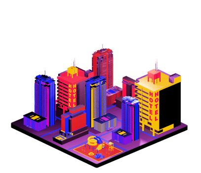 Retro isometric building png