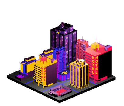 Retro isometric building png