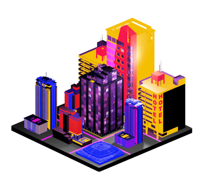 Isometric building in retro style png