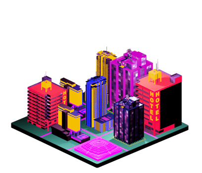 Isometric building in retro style png