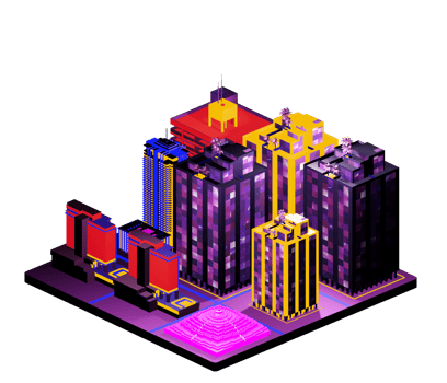 Isometric building in retro style png