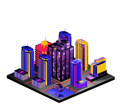 Isometric building in retro style png