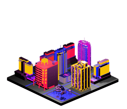 Isometric building in retro style png