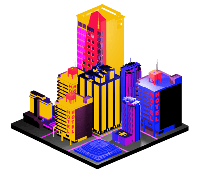 Retro isometric building png