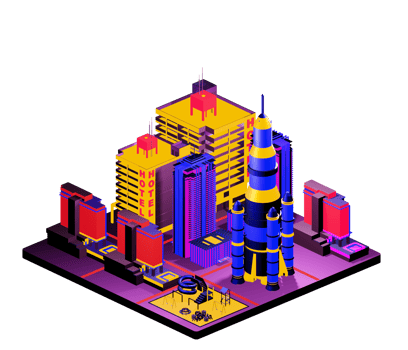 Isometric building in retro style png