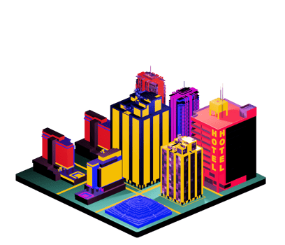 Isometric building in retro style png