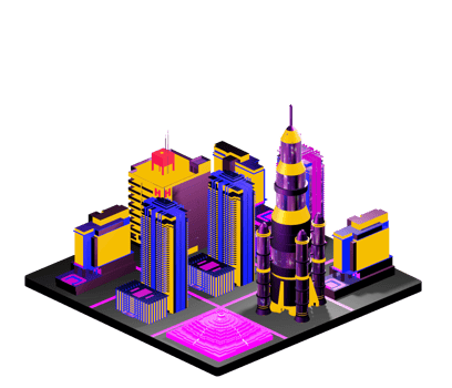 Isometric building in retro style png