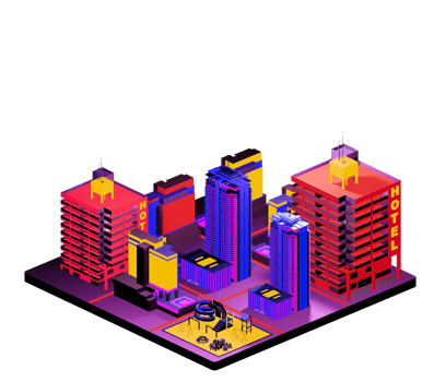 Isometric building in retro style png