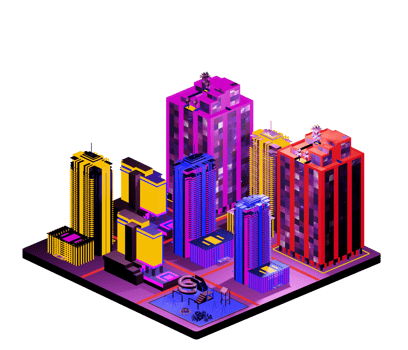 Isometric building in retro style png