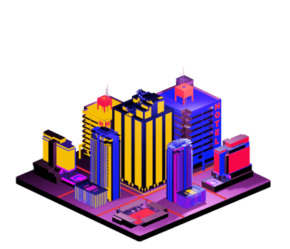 Isometric building in retro style png