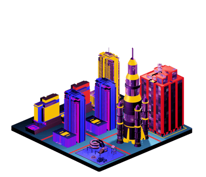 Isometric building in retro style png
