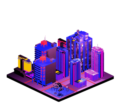 Isometric building in retro style png