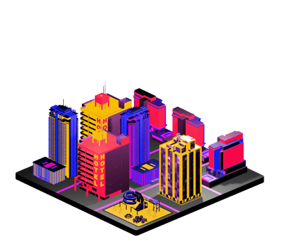 Isometric building in retro style png