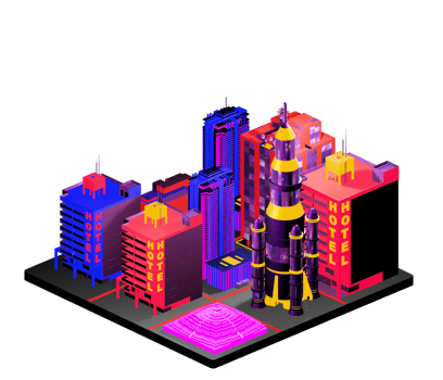 Isometric building arrangement png