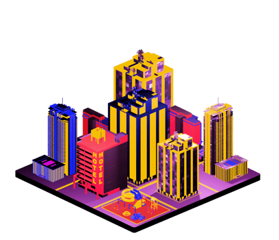Retro isometric building png