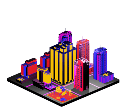 Retro isometric building png