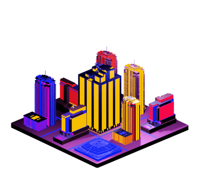 Isometric building in retro style png